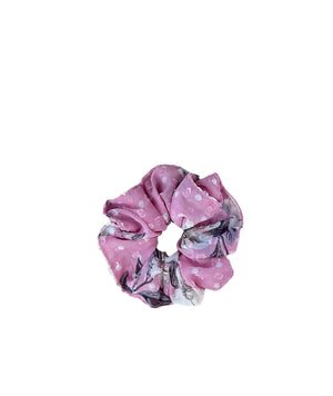 SCRUNCHIE CH PUNTOS Y FLOR