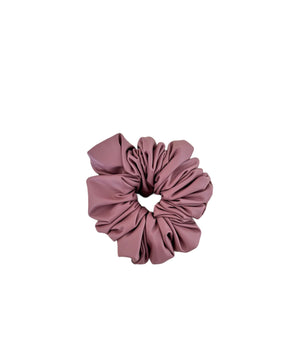 SCRUNCHIE G DE CUERO ROSA PALO