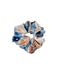 SCRUNCHIE M BEIGE FLORES